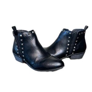 Betseyville Black Studded Ankle Booties Size 7.5